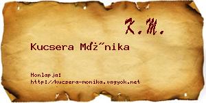 Kucsera Mónika névjegykártya