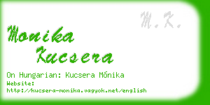 monika kucsera business card